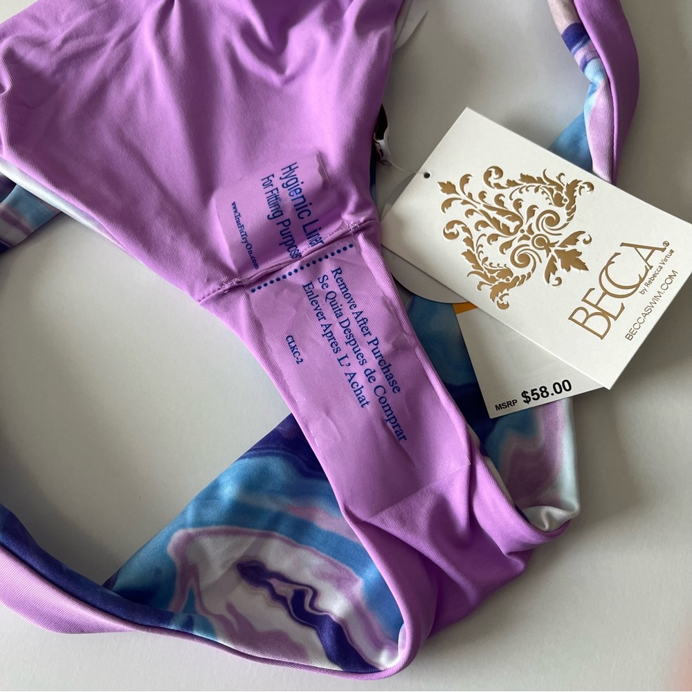 Becca Blue Agate Skylar Swirl Print Bikini Set - Picture 7 of 9